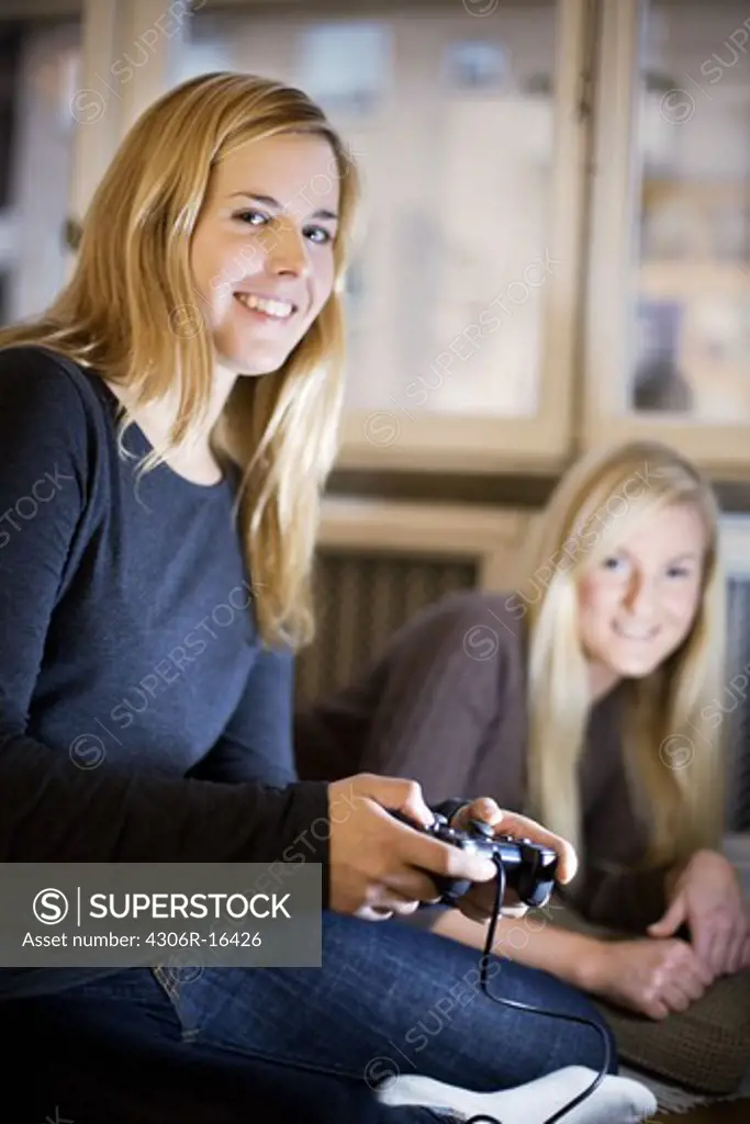 Two young Scandinavian women, Sweden.