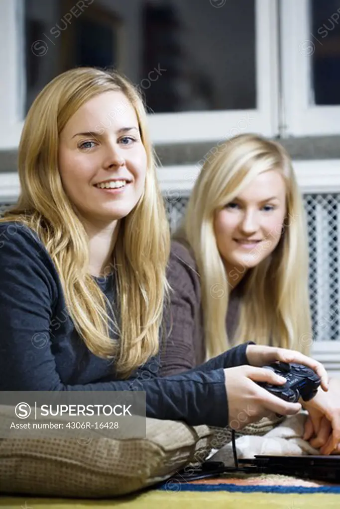 Two young Scandinavian women, Sweden.