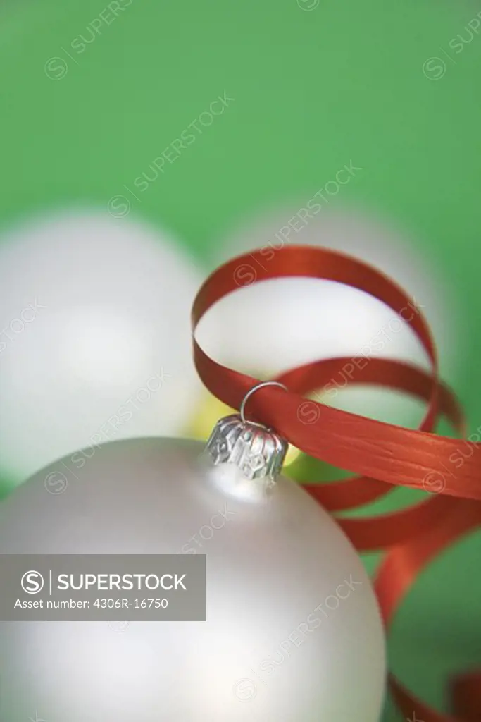 Christmas tree ball, close-up.
