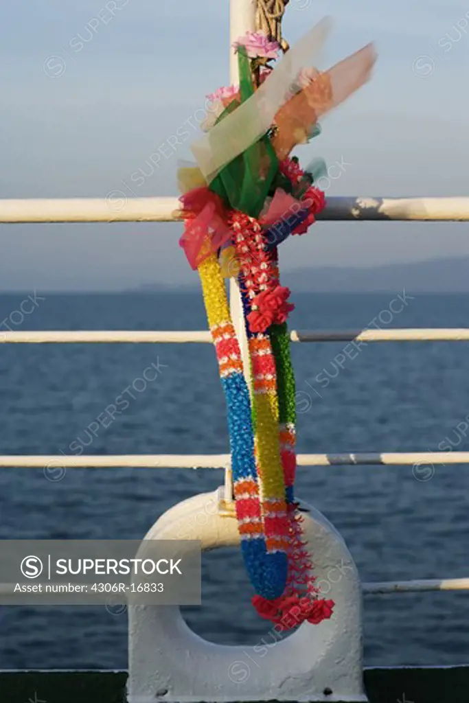 A symbol for happiness on a boat, Thailand.