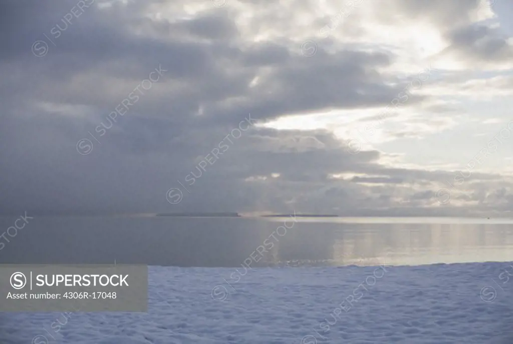 The ocean a winter day, Gotland, Sweden.