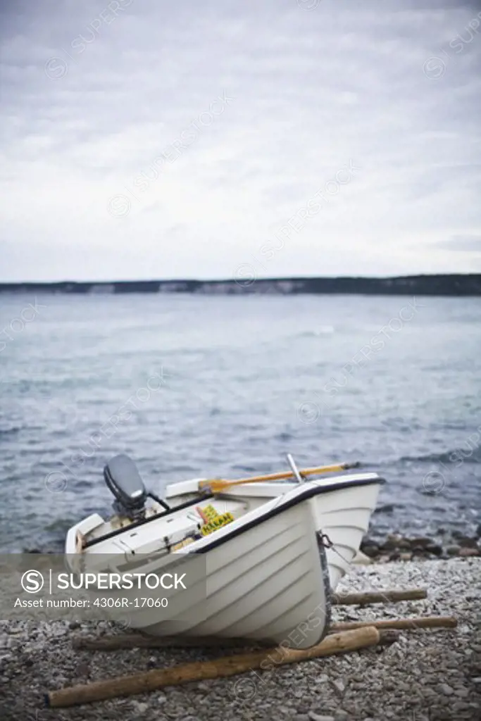 A rowboat on shore, Gotland, Sweden.