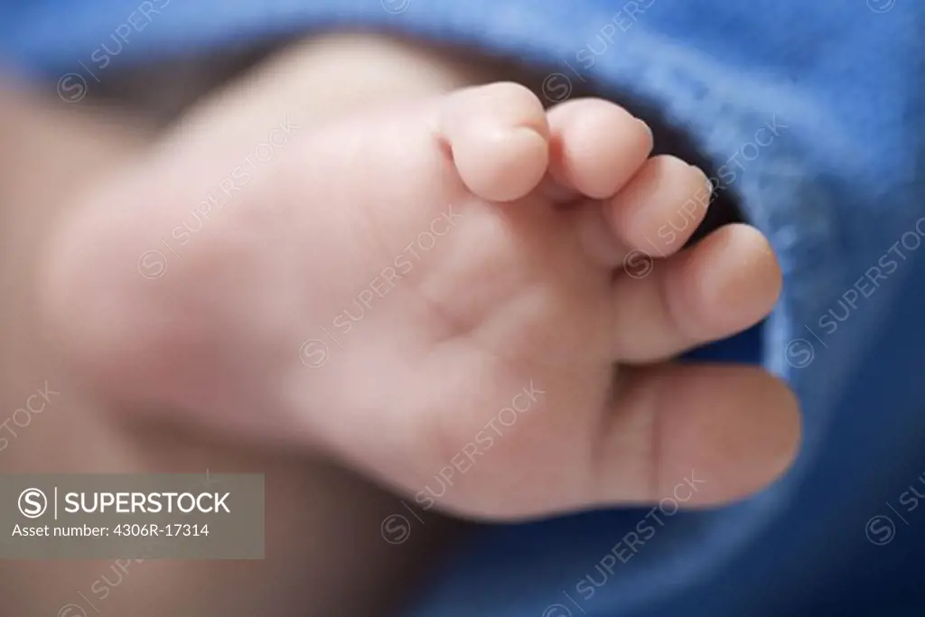 Baby foot, close-up.