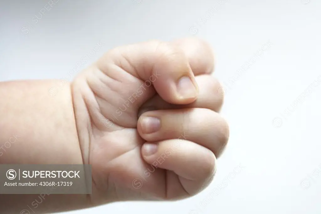 A baby hand, close-up.