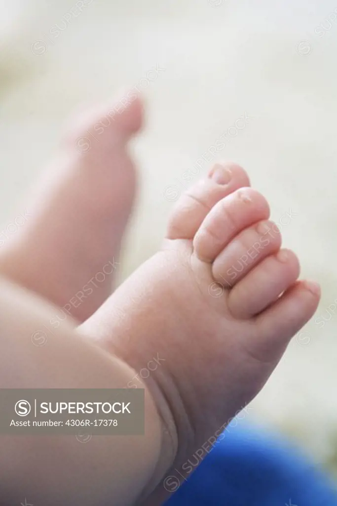Baby feet, close-up.