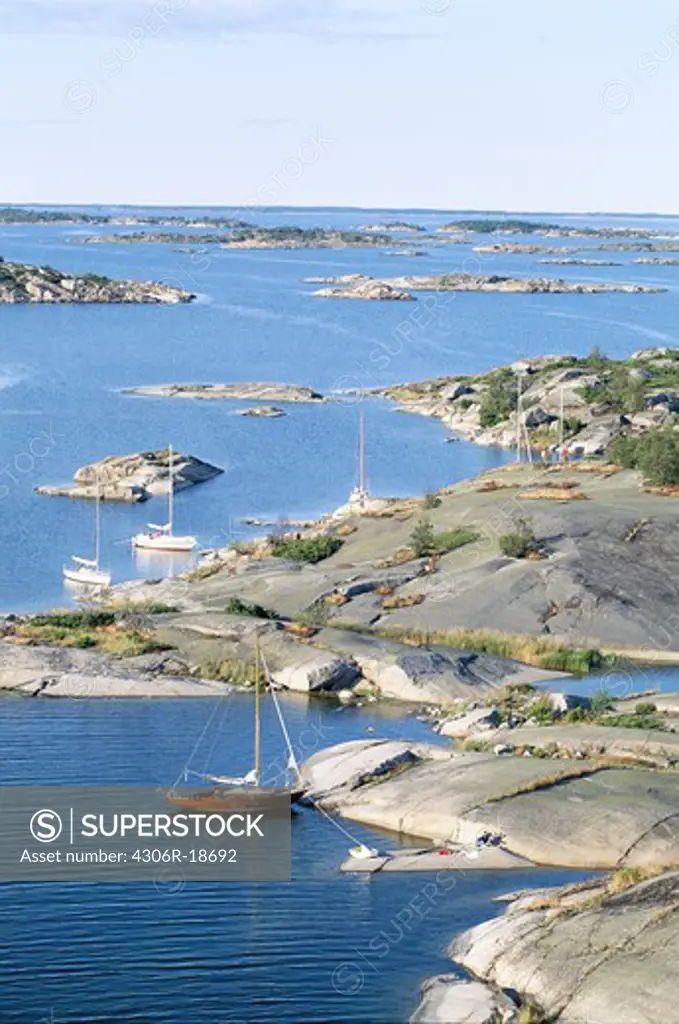 A sailing-boat in the archipelago of Stockholm, Sweden.