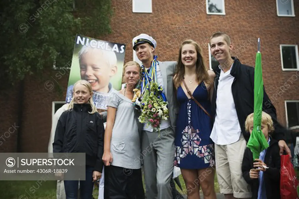 A young man graduating from high school, Sweden.
