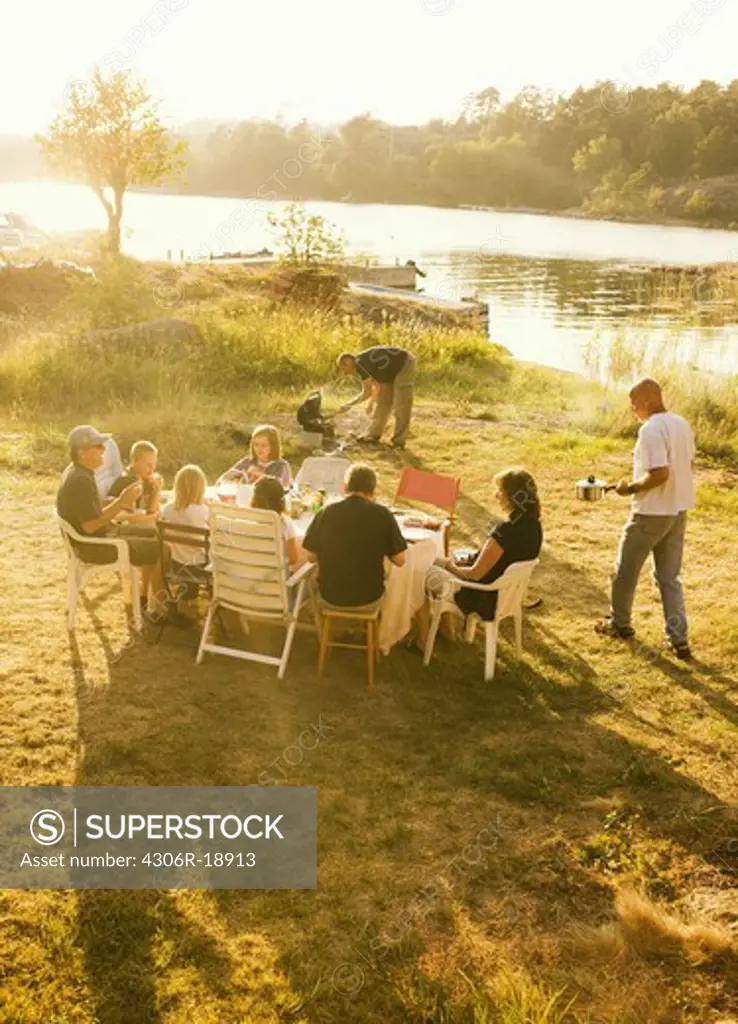 A picnic a summer night, Sweden.