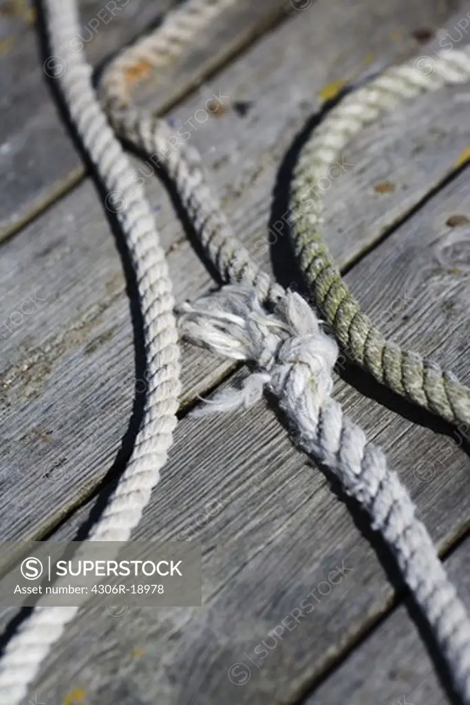 Rope on a jetty, Sweden.