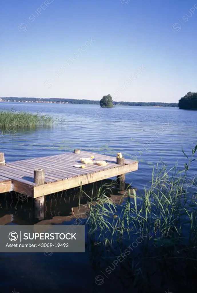 A jetty, lake Malaren, Sweden.