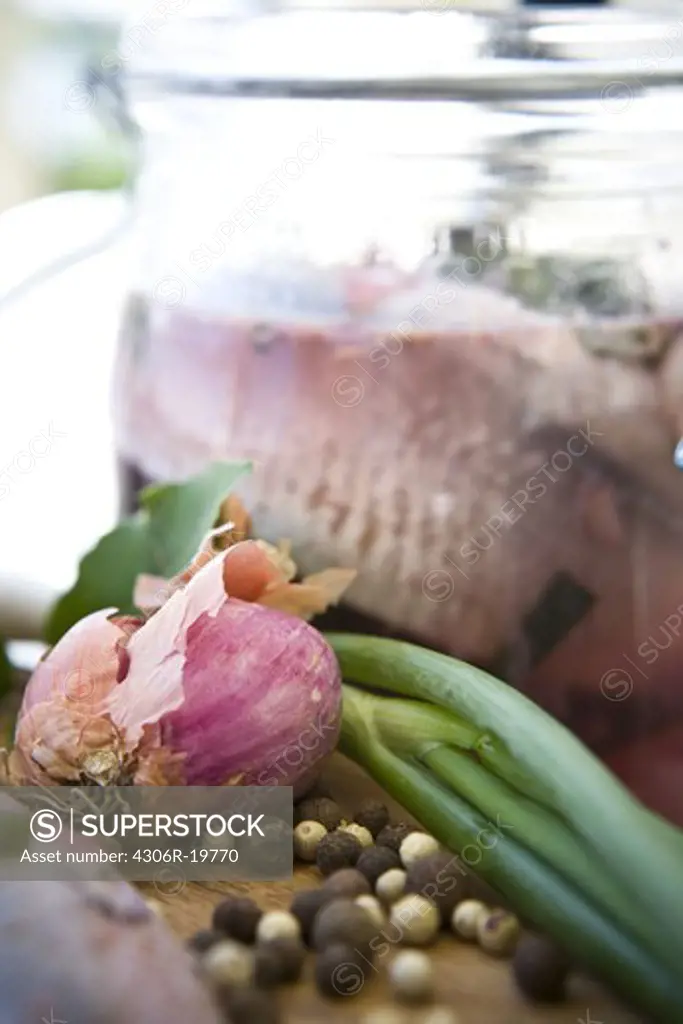 Pickled herring, Sweden.