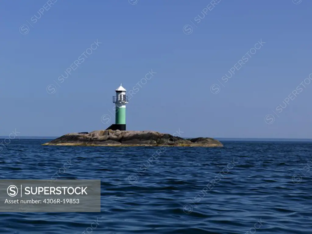 A lighthouse in the sea, Sweden.