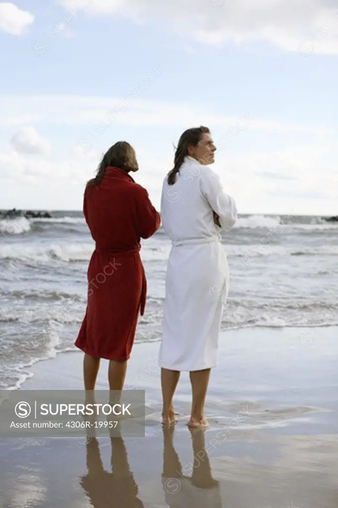Two women by the sea, Sweden.