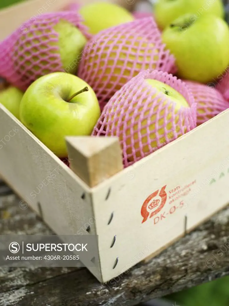 Apples in a box, Sweden.