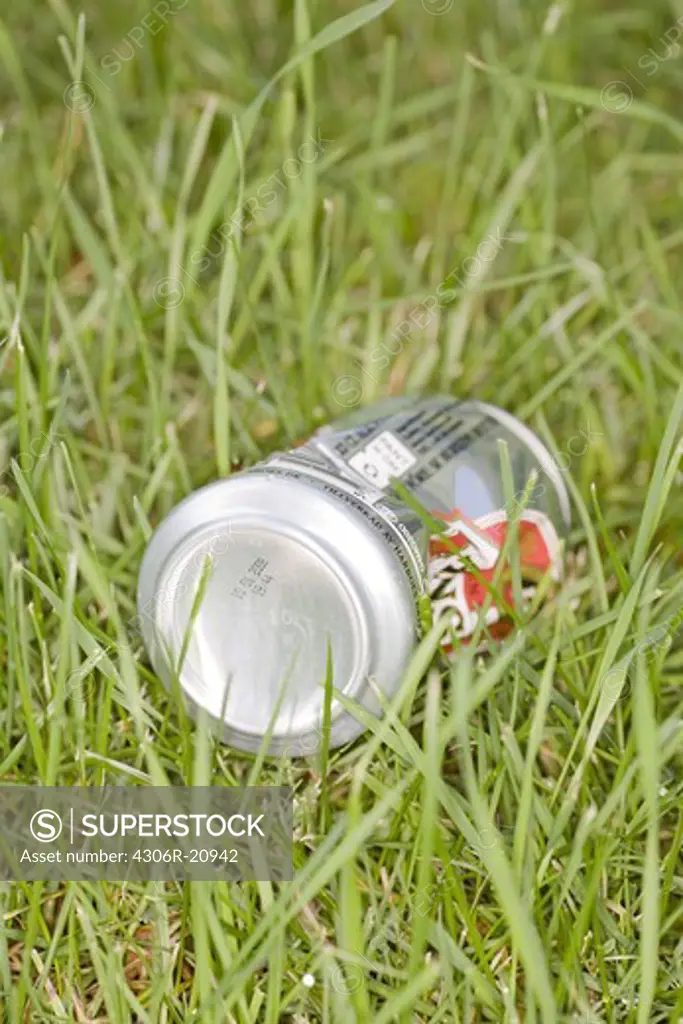 Can in the grass, Sweden.