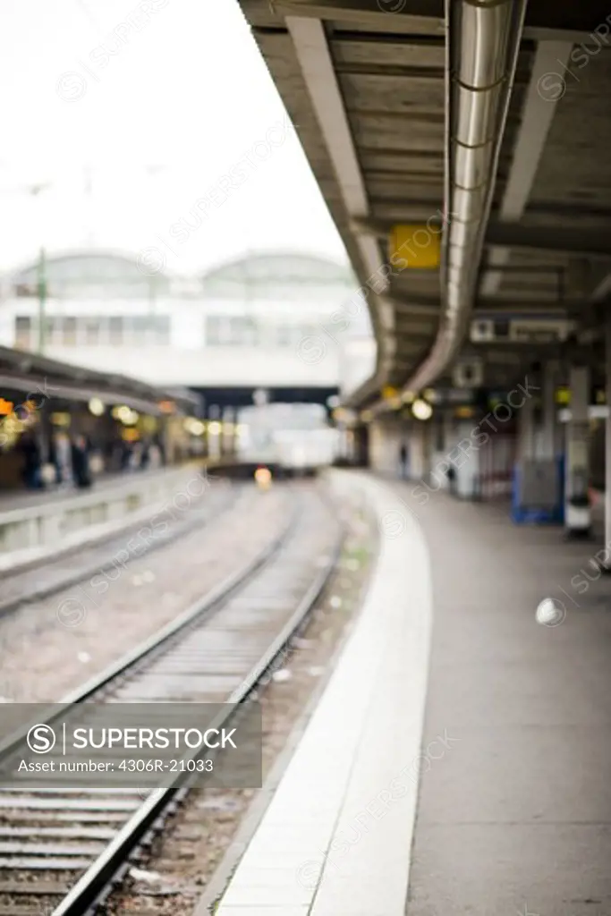 A platform at a railway station, Sweden.