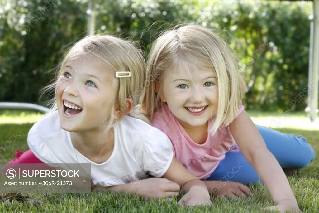 Two Scandinavian girls laughing.