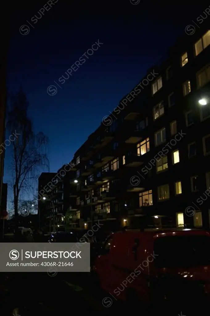 A house by night, Oslo, Norway.