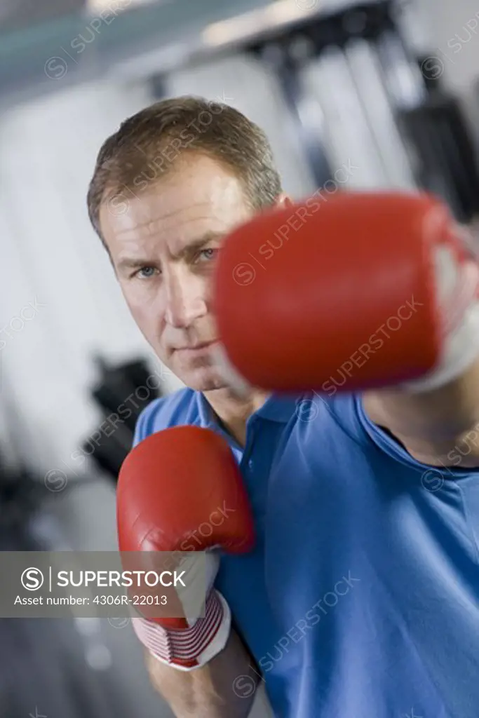 A man boxing, Sweden.