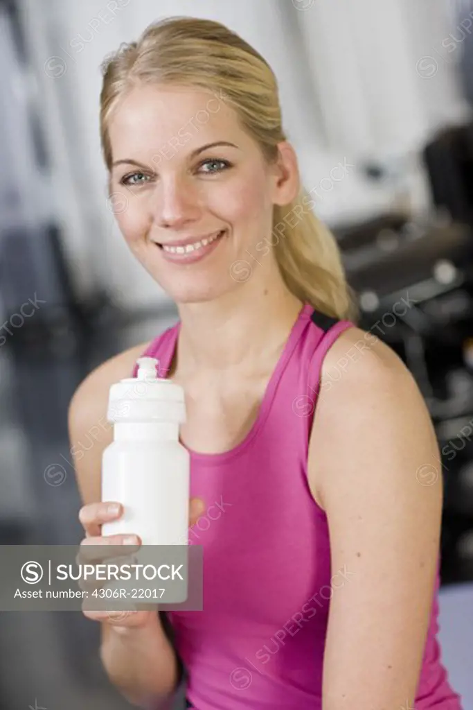 A woman at a gym, Sweden.