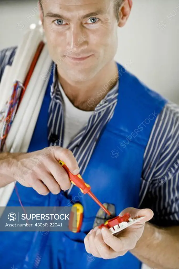 Portrait of an electrician.