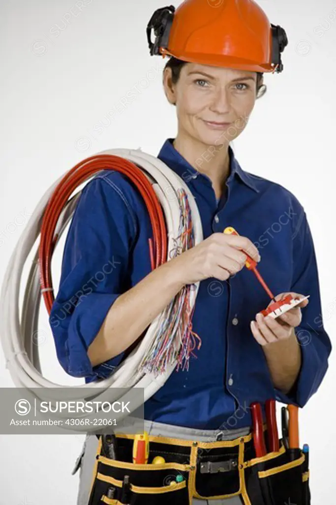 Portrait of an electrician.