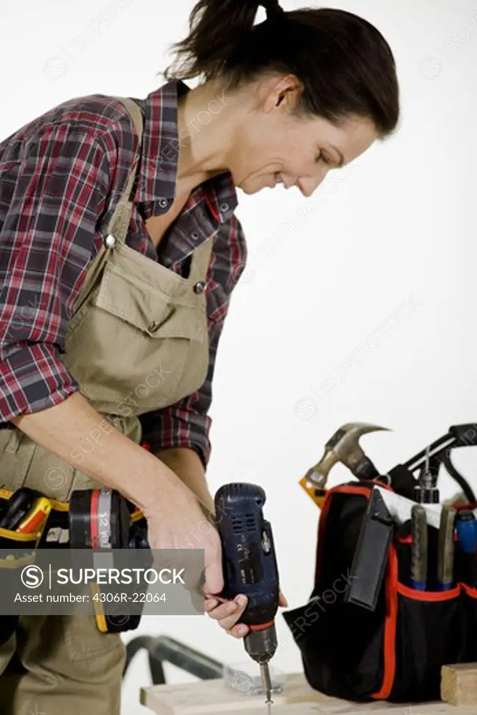 A carpenter with tools.