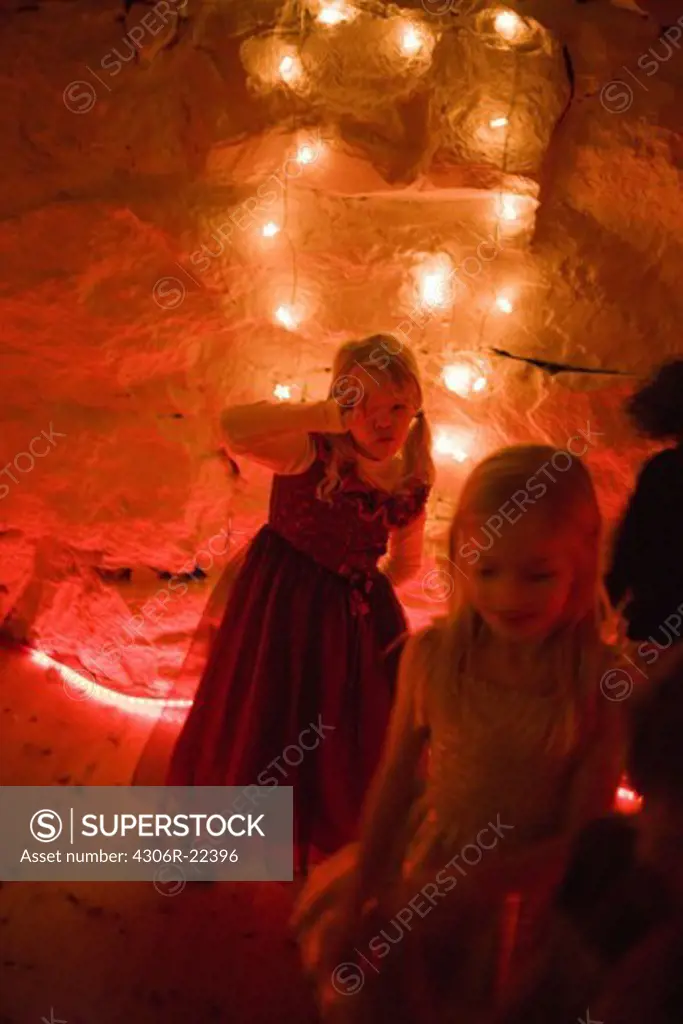 Children at a disco, Sweden.