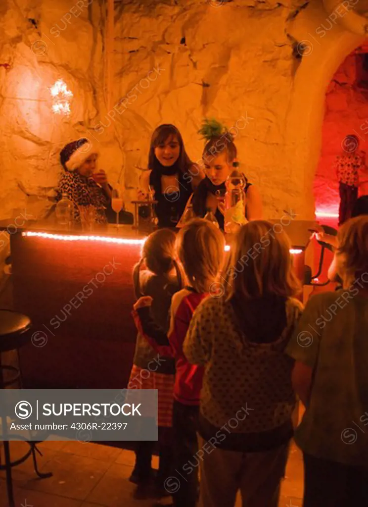 Children at a disco, Sweden.