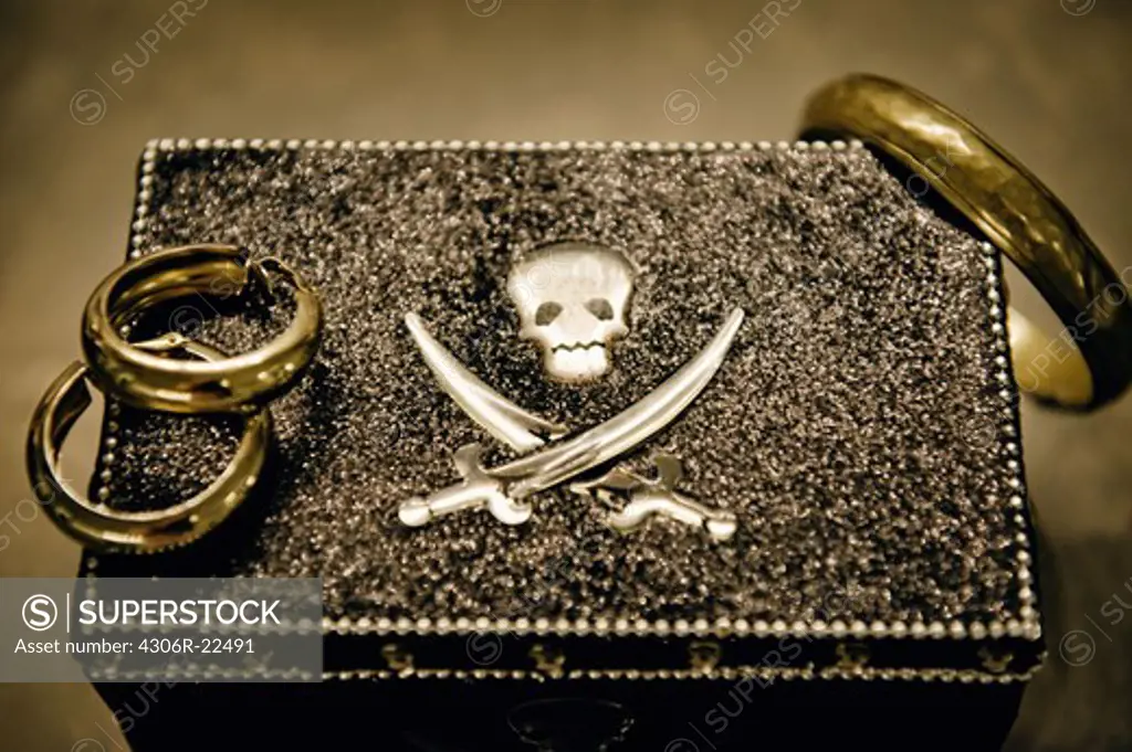 A treasure chest, close-up, Sweden.