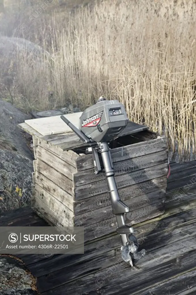 An outboard motor, Sweden.