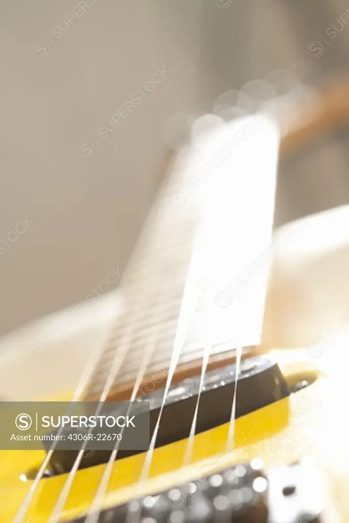 A guitar, close-up, Sweden.