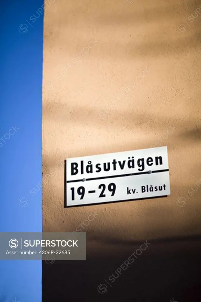 Street signs, Sweden.