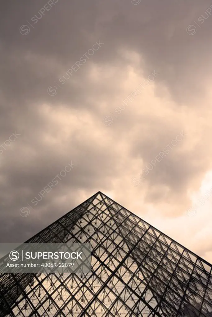 The Louvre Pyramid, Paris, France.