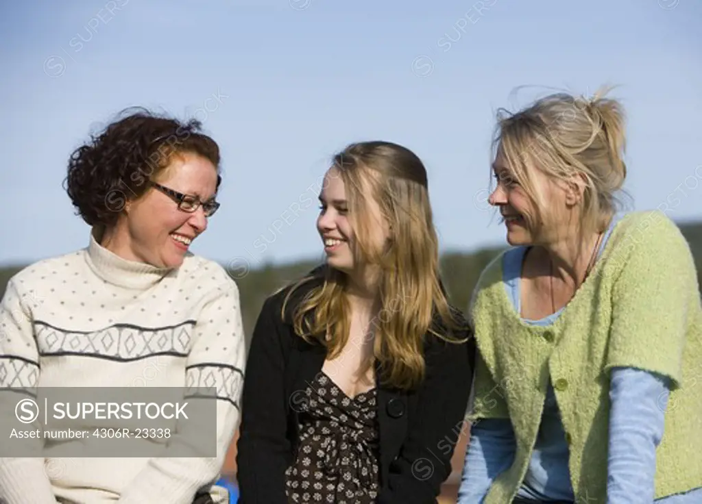 Portrait of mature women and a teenage girl, Sweden.
