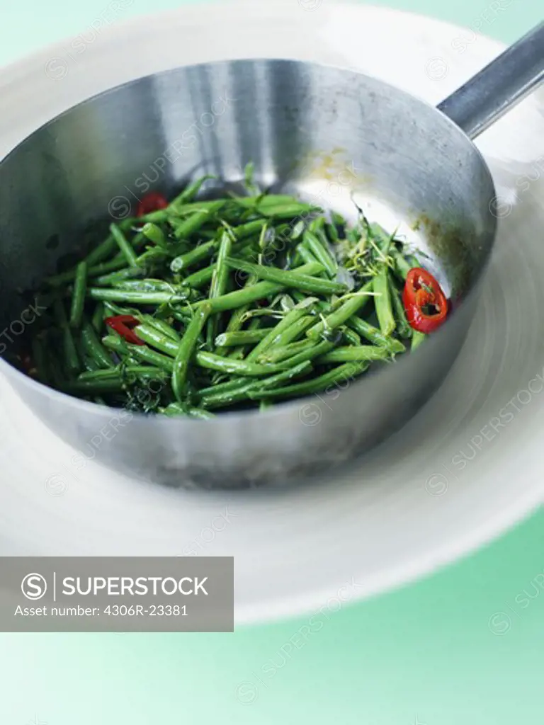 Green beans with chili, Sweden.