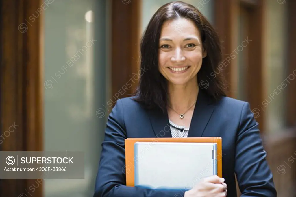 Portrait of cheerful businesswoman