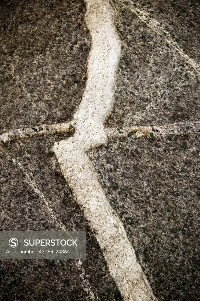 White marking on stone