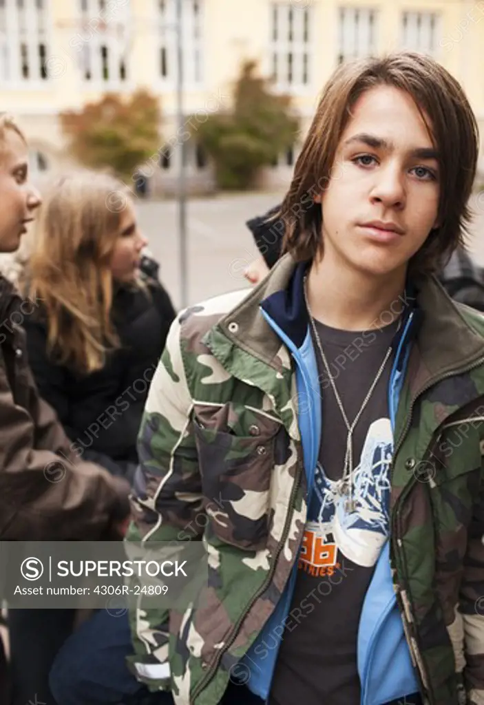 Outdoor portrait of teenage boy