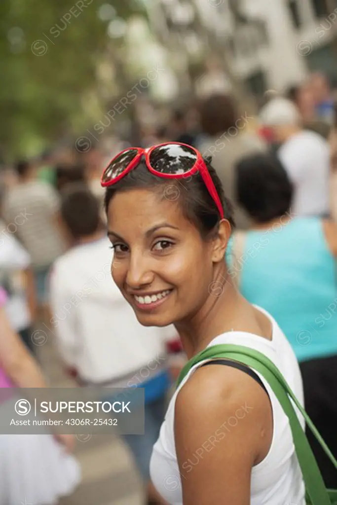 Portrait of mid adult smiling woman