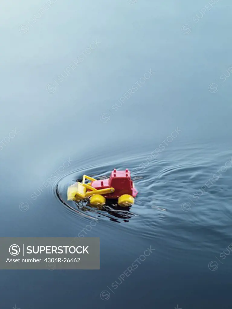 Toy car on water