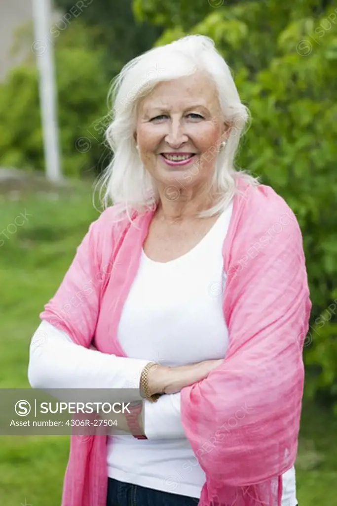 Portrait of senior woman smiling