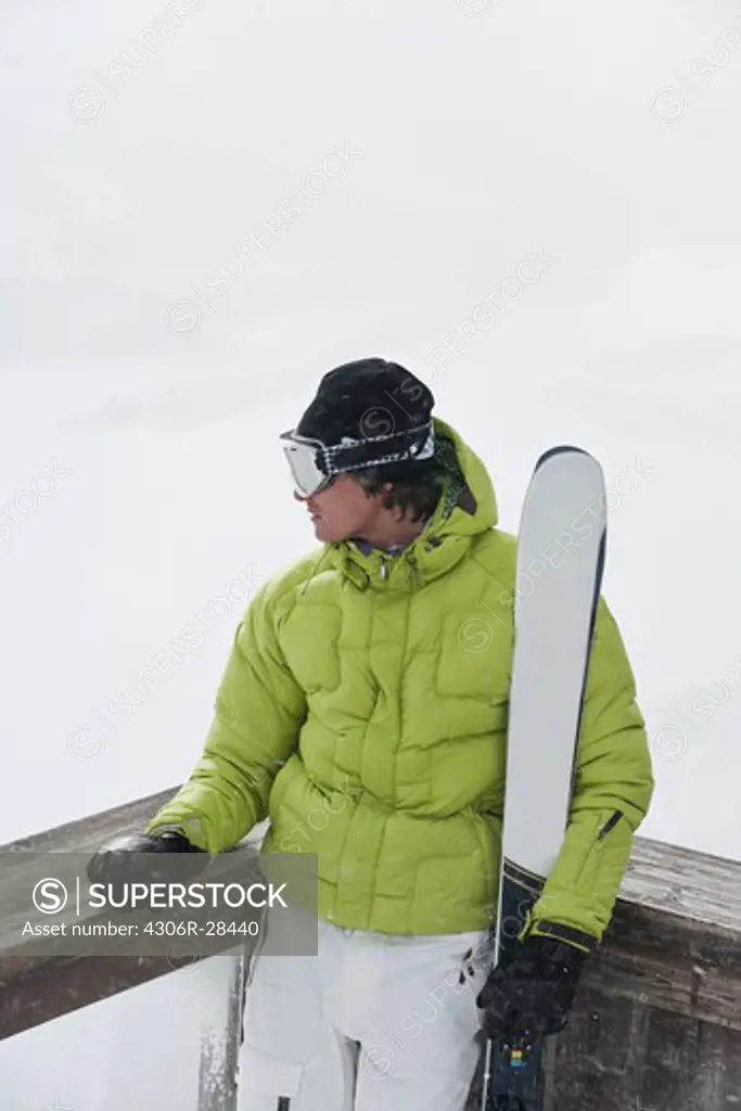 Skier looking away