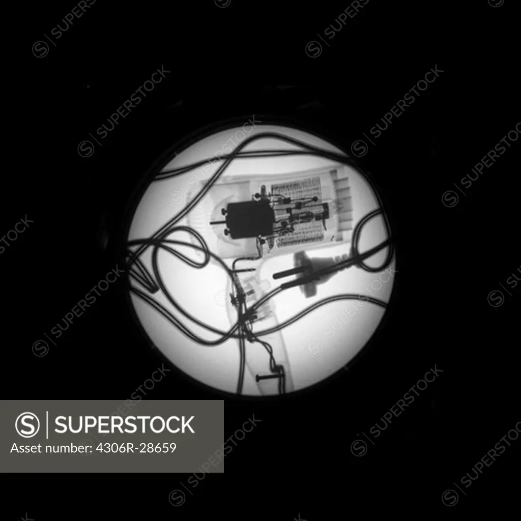 X-ray image of hair dryer