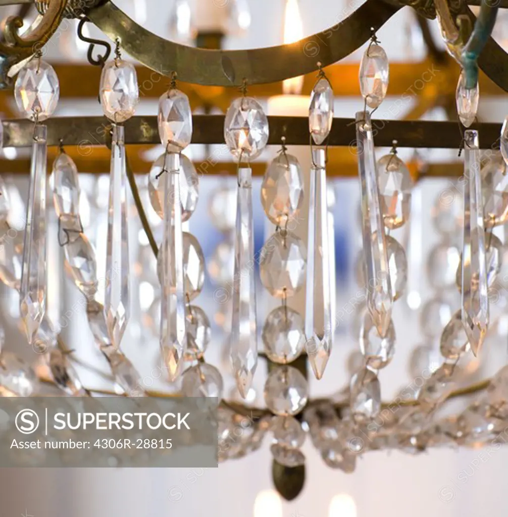 Close up of chandelier decoration