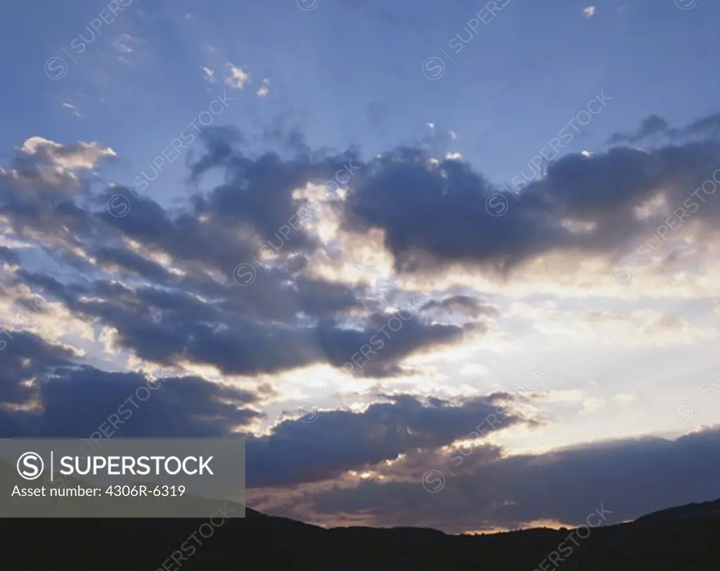 Dramatic sky over mountains