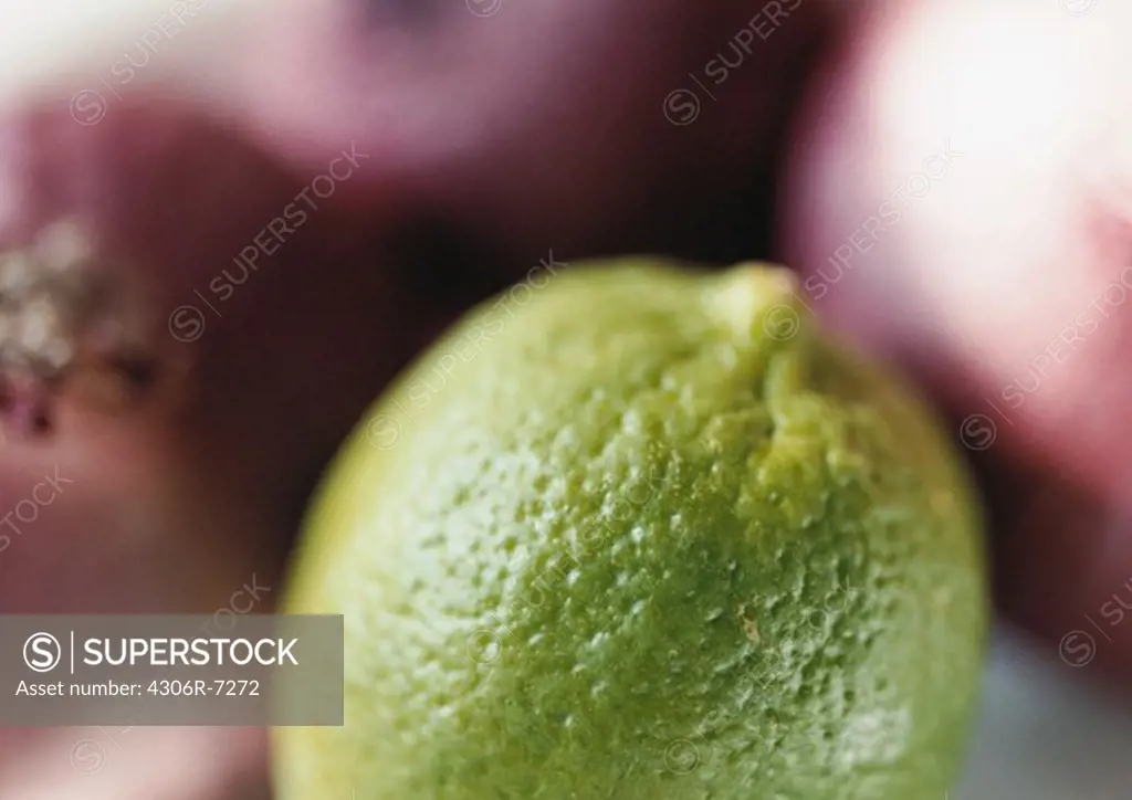 Close-up of green lime