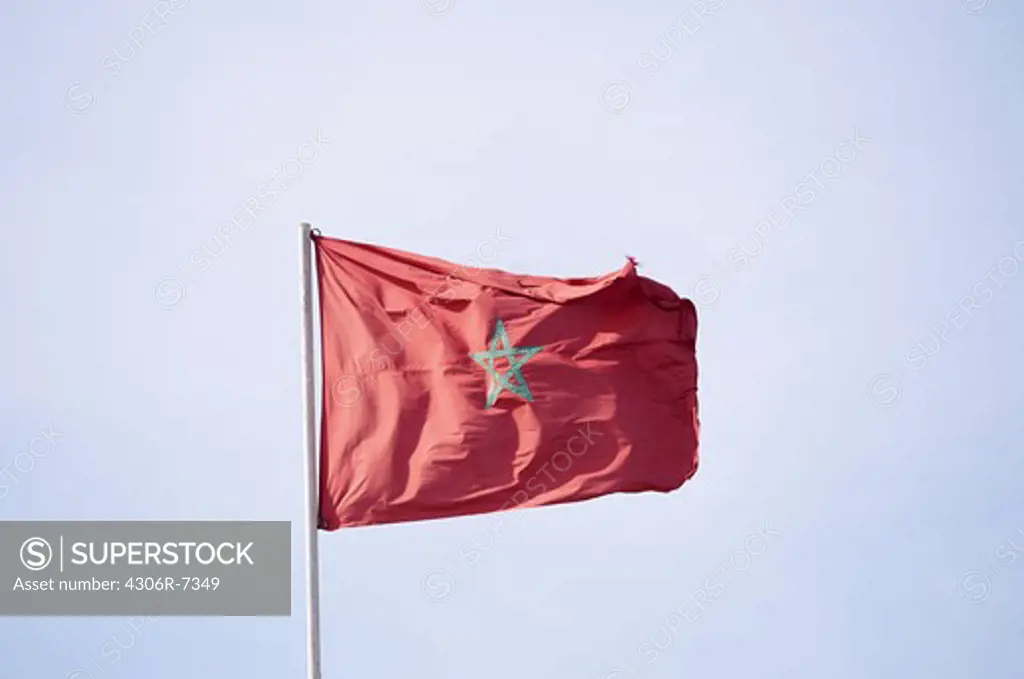 The flag of marocco.