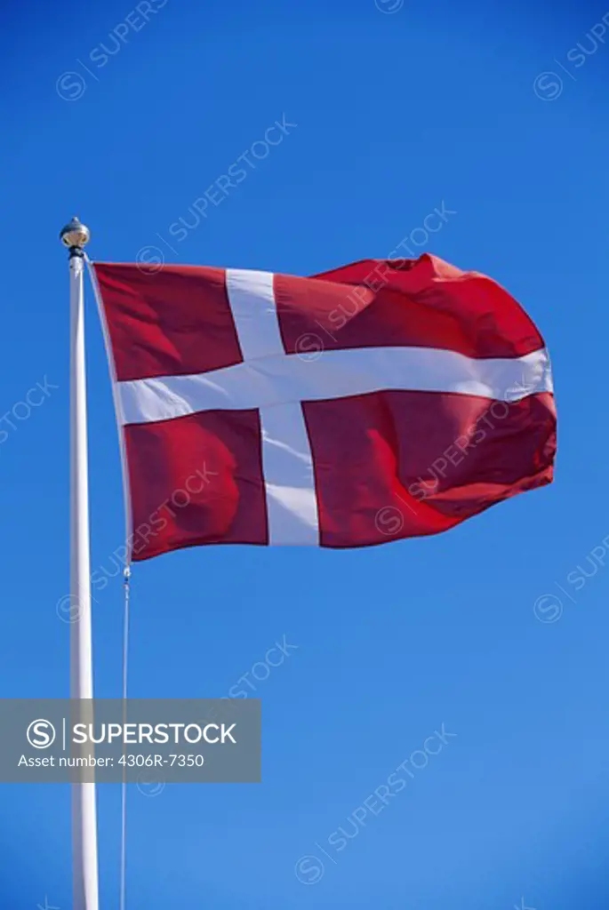 The flag of Denmark.