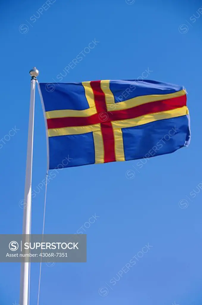 The flag of the Aland isles.